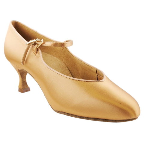 Women's Standard Dance Shoes, Model 138, Heel EH11, Tan 1