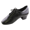 Practice Dance Shoes for Women, Model 1205N Flexi, Black Leather, Pattern Splash
