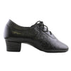 Practice Dance Shoes for Women, Model 1205N Flexi, Black Leather, Pattern Splash