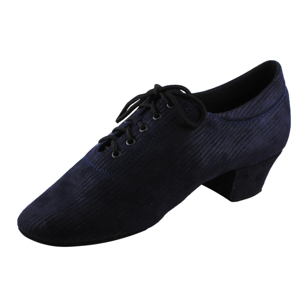 Practice Dance Shoes, 1205 Flexi, Leather Dark Blue Strips