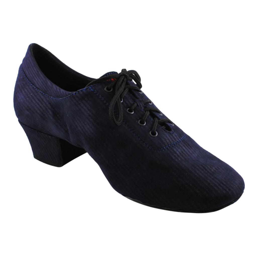 Practice Dance Shoes, 1205 Flexi, Leather Dark Blue Strips