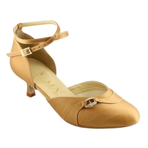 Women's Standard Dance Shoes, Model 137, Heel EH11, Tan 2