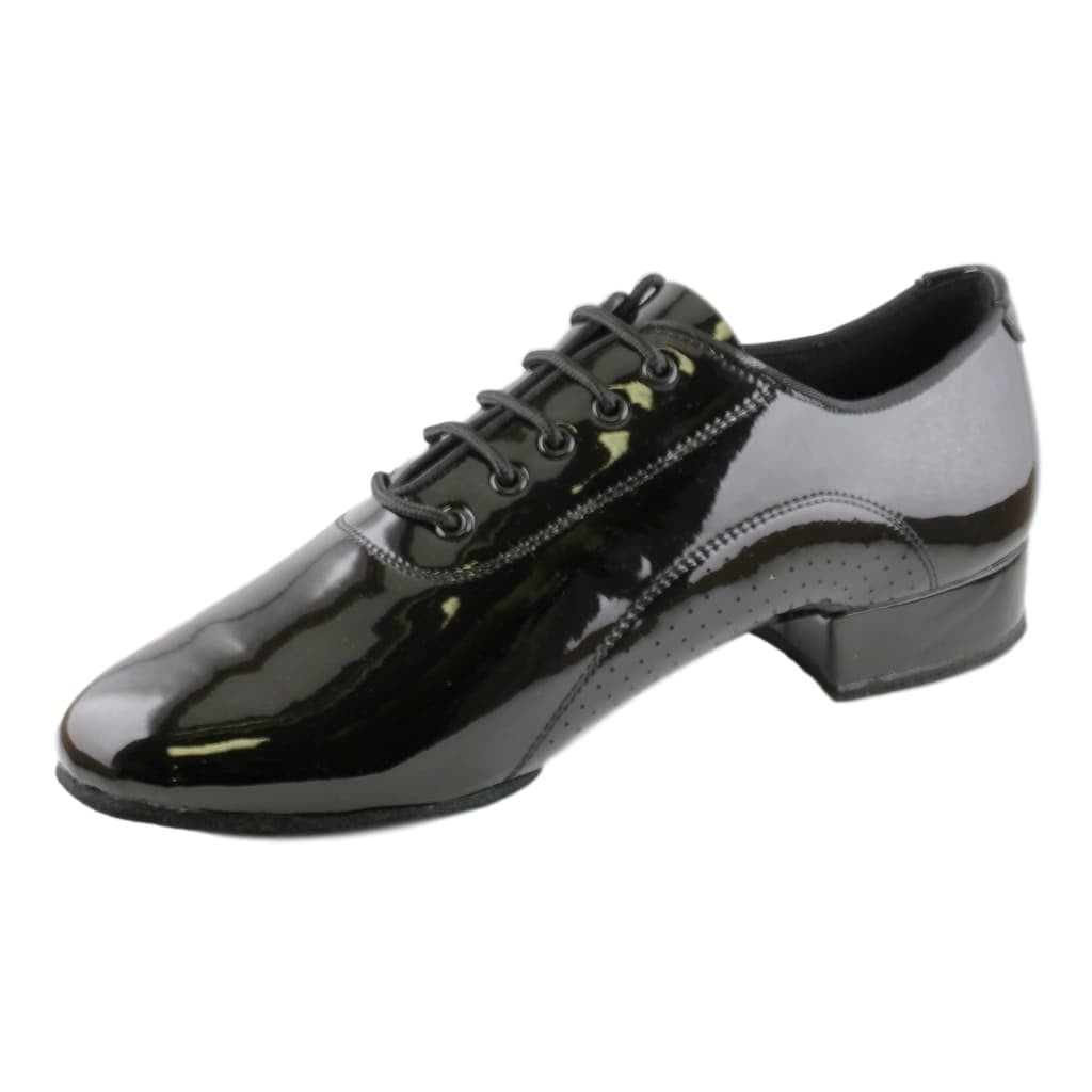 Stephanie American Smooth Dance Shoes for Men, Model E-400112, Black Patent Leather