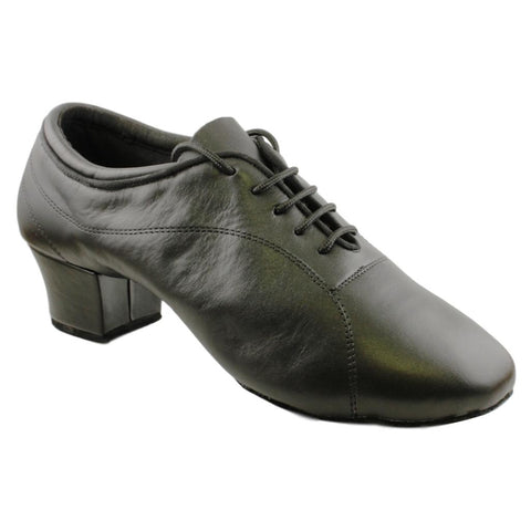 Men's Latin Dance Shoes, 1208 Valentino, Black Leather