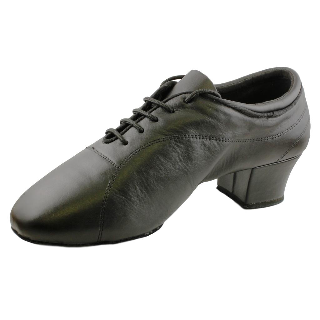 Stephanie Latin Black Leather Dance Shoes E-100311