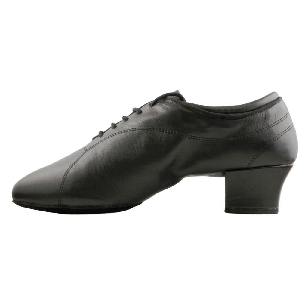 Men's Latin Dance Shoes, Model E-100311, Black Leather