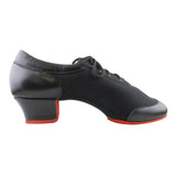 Practice Dance Shoes, 4000 Vento, Black Leather Mash, Red Split Sole
