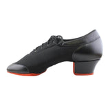 Practice Dance Shoes, 4000 Vento, Black Leather Mash, Red Split Sole