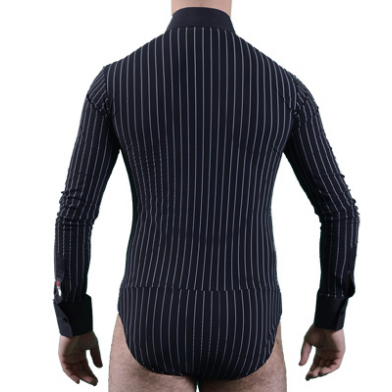 Men's American Smooth Shirt, Black/White Stripes
